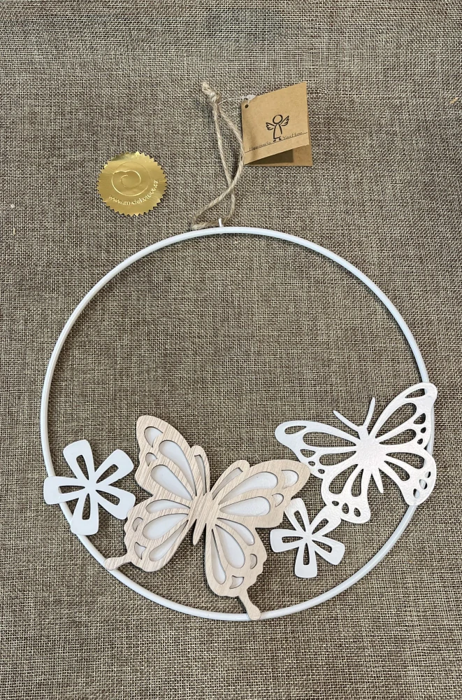 Závěsná dekorace "Motýlci" - 25 cm