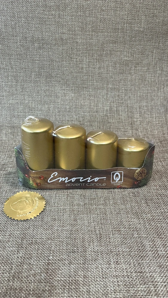 Adventní svíčky EMOCIO - zlatá