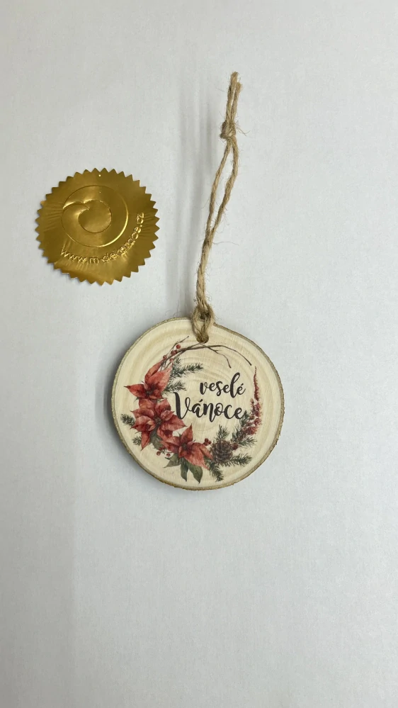 Závěsná dekorace - Veselé Vánoce