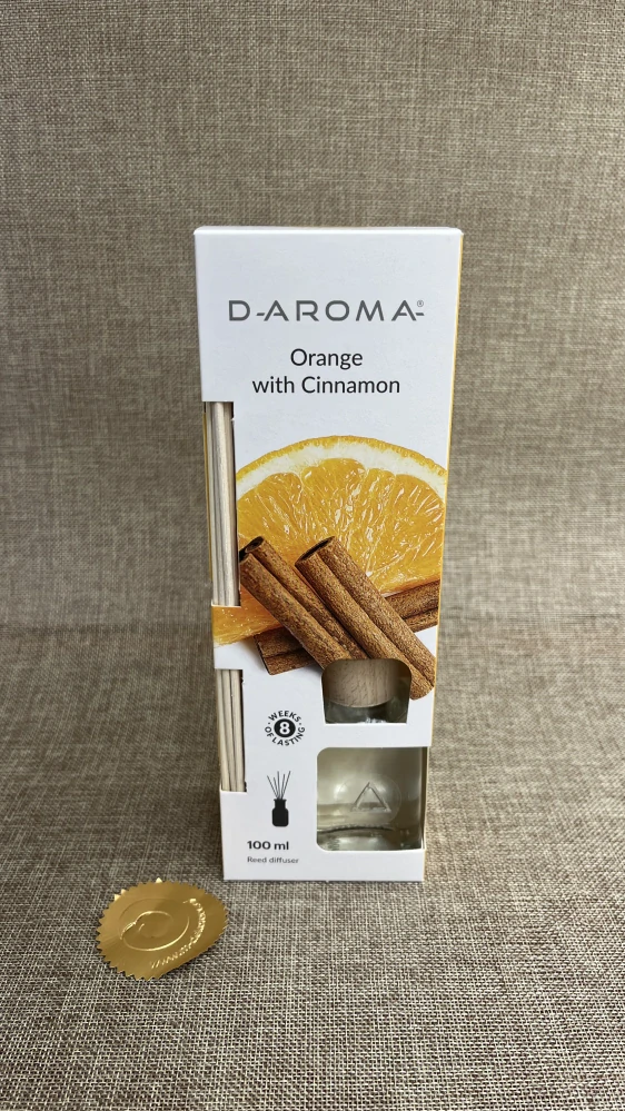 Vonný difuzér D-AROMA pomeranč se skořicí - 100ml