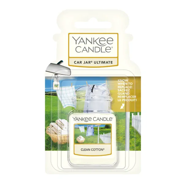 Vůně do auta Yankee Candle - čistá bavlna - 24 g