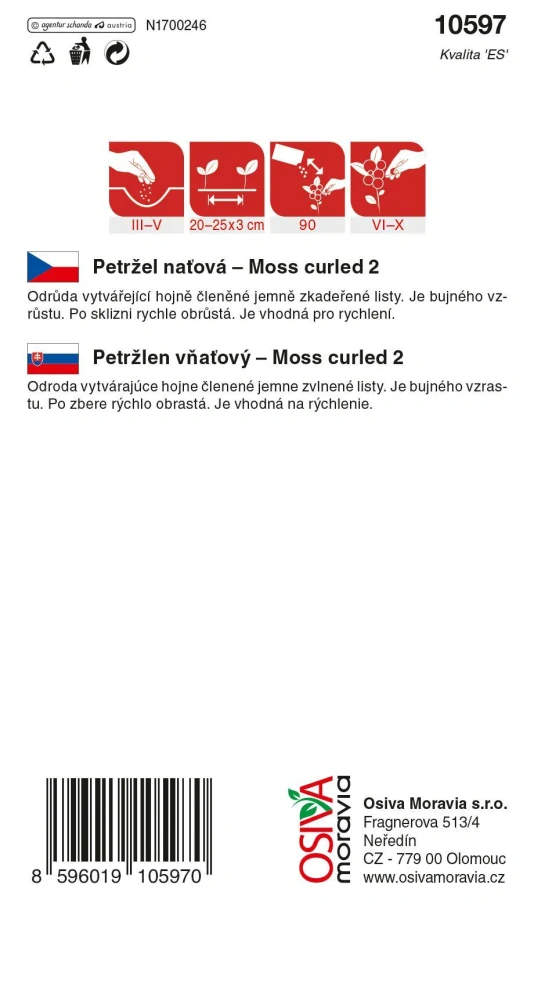 Osivo - Petržel naťová - Moss Curled 2