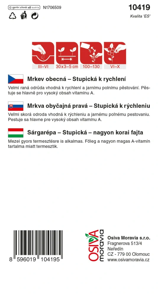 Osivo - Mrkev pozdní - Rubína