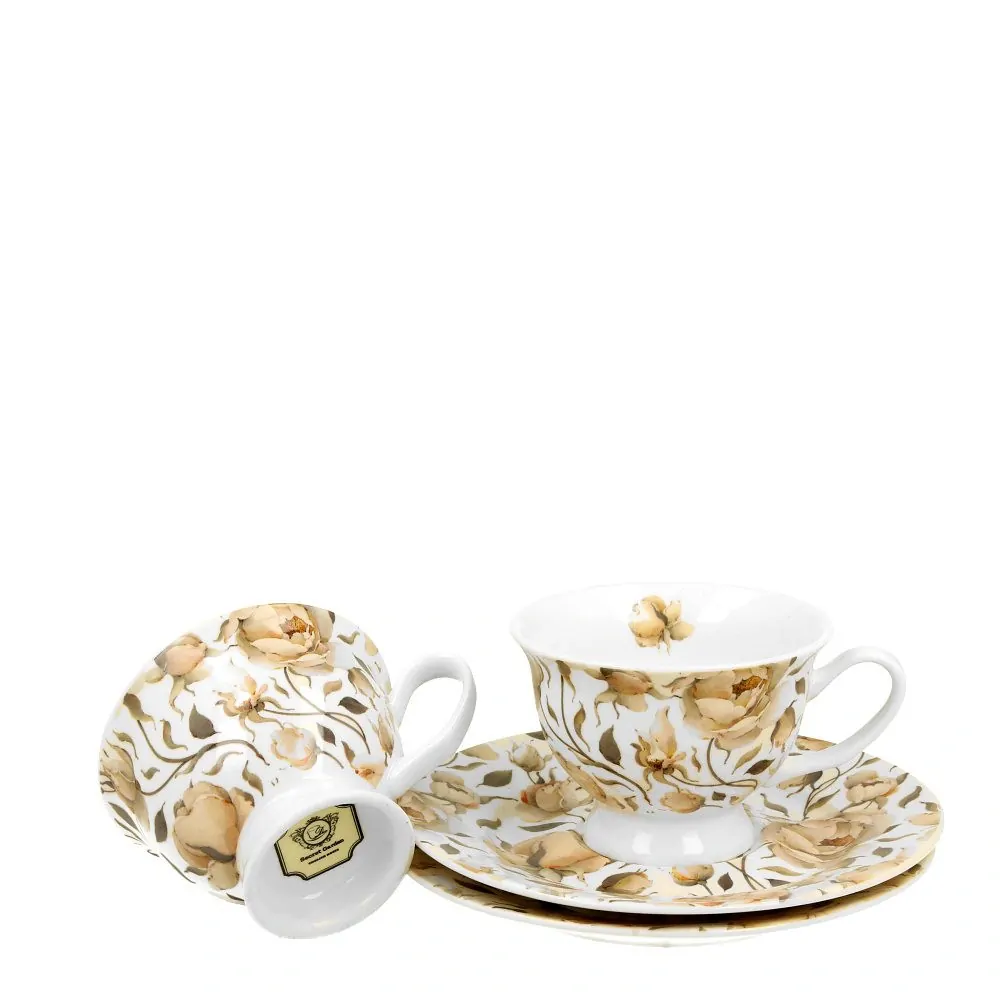 Sada 2 šálky espresso royal s podšálkem růže 100 ml