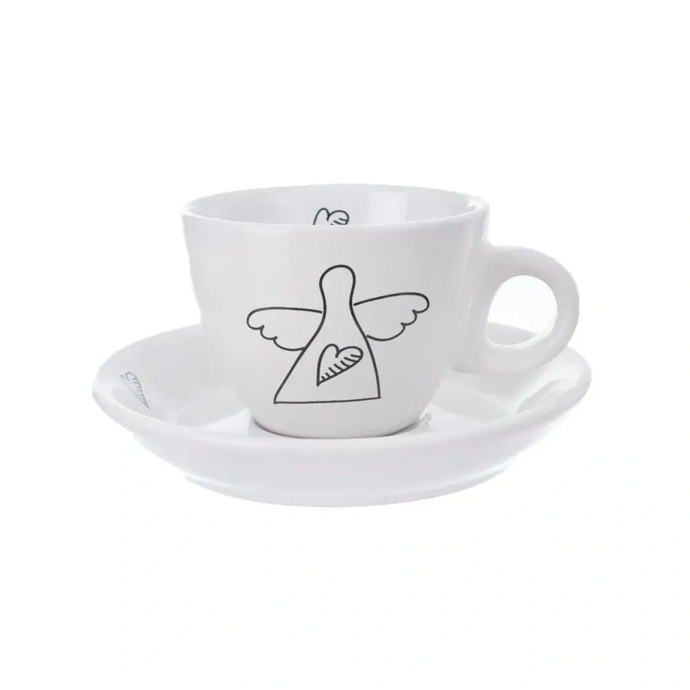 Sada 2 šálky espresso s podšálkem - Andělé 90 ml