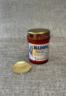 Hřbitovní svíčka Madona s víčkem - 90 g