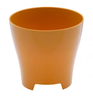Plastový obal na květináč Luna průměr 14 cm - medový