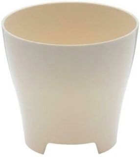 Plastový obal na květináč Luna průměr 14 cm - slonová kost