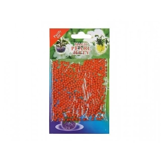 Perly Gelový substrát, oranžový, průměr 1 cm, 10 g, 700 ml