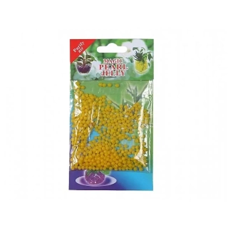 Perly Gelový substrát, žlutý, průměr 1 cm, 10 g, 700 ml
