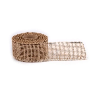 Jutová stuha 5 cm, 3 m - natur
