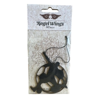 Dřevěná vůně 17x8cm angel wings - Míč fotbalista