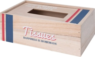 Dřevěná krabička na kapesníky Tissues
