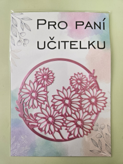 3D dekorace - květina Pro paní učitelku 