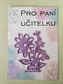 3D dekorace - květina Pro paní učitelku 