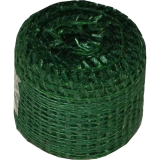 Jutová stuha 5 cm, 3 m - tm. zelená