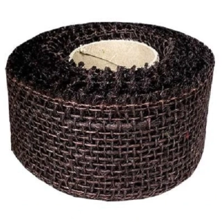Jutová stuha 5 cm, 5 m - černá
