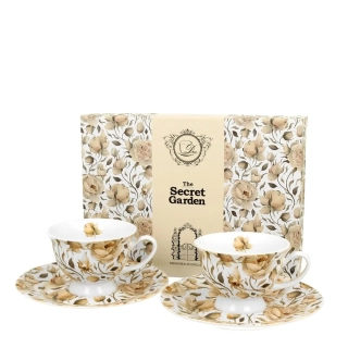 Sada 2 šálky espresso royal s podšálkem růže 100 ml